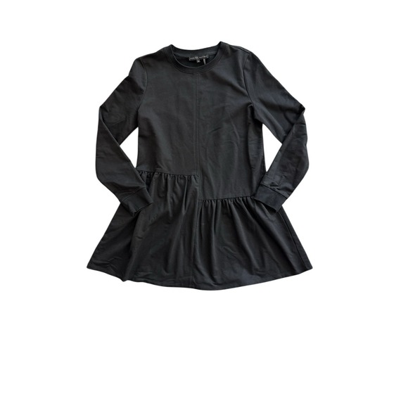 NEW English‎ Factory Unbalanced Seam Long Sleeve Mini Dress Size Medium Black - Picture 3 of 6